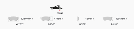 Ferodo Racing DS2500 priekinės stabdžių kaladėlės FCP351H AUTOBIANCHI Y10 FIAT 131 131 Mirafiori 900 183 Panda 141 Regata Ritmo Strada Uno INNOCENTI Mille LANCIA SEAT Fura Ibiza IBIZA I 021A Malaga Marbella Ronda Terra,