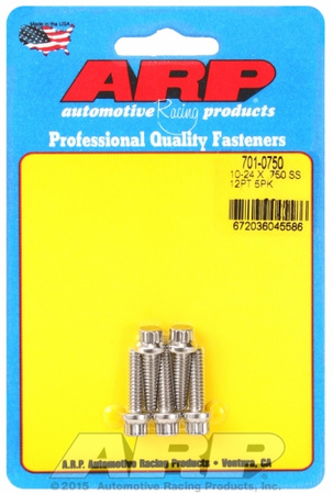 ARP 10-24 x .750 12pt SS bolts