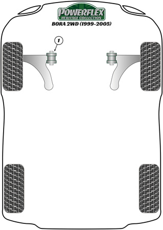 Front Subframe Rear Bush Powerflex Polyurethane Bush Heritage Collection Volkswagen Bora Models Bora A4 (AJ) (1999-2005) Bora 2WD (1999 - 2005) PFF85-424H
