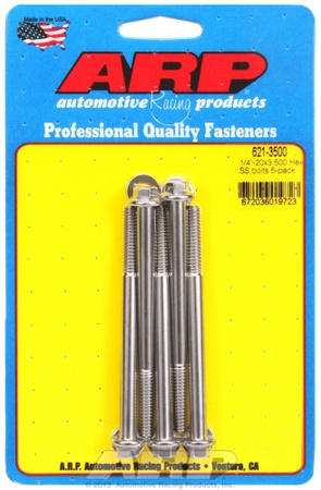ARP "1/4""-20 x 3.500 hex SS bolts" (5pcs)