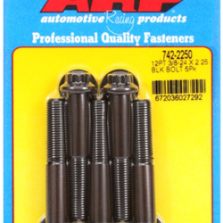 Śruby ARP "3/8""-24 x 2.250 12pt black oxide bolts" (5pcs)