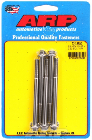 ARP "1/4""-28 x 3.500 hex SS bolts" (5pcs)