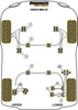 Tylna tuleja drążka stabilizatora 21mm Powerflex Black Series Ford Focus Models & Focus Mk1 inc ST and RS (up to 2006)\Focus Mk1 ST PFR19-809-21BLK