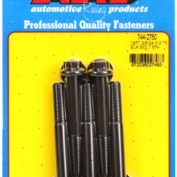 Śruby ARP "3/8""-24 x 2.750 12pt 7/16 wrenching black oxide bolts"5pcs