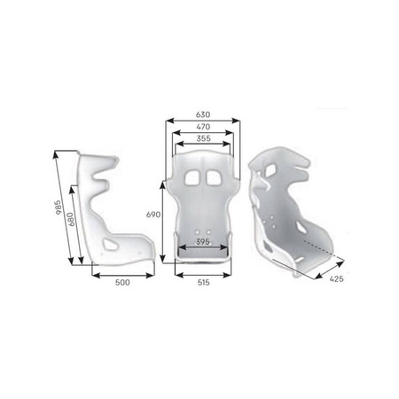 OMP HTE Evo VTR Fiberglas XL Autositz