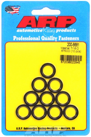 ARP "7/16"ID 5/8"OD .062"TH chamfer con rod washers" (10pcs)