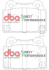 Bremsbeläge hinten DBA Brake Pads Street Performance ECE R90 certified Hawk HB615x.535 - DB2215SP MITSUBISHI Lancer Evo 10
