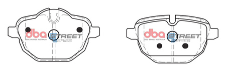 Klocki hamulcowe tylne DBA Brake Pads Street Series Ceramic - DB2225SS BMW 5 Series F10 518 520 523 525 528 530 535 F11 G30 G31 xDrive F10 F11 G30 G31 6 GT G32 620 630 GT 640 7 G11 725 730 G12 X3 F25 G01 X4 F26 G02 Z4 E89 i8