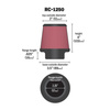 K&N Kegelfilter - Befestigungsdurchmesser 57mm, Höhe 102mm