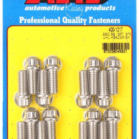 Főcsavarok készlet ARP 400-1217 ARP BB Chevy SS 12pt .875 UHL header bolt kit Chevrolet Big Block