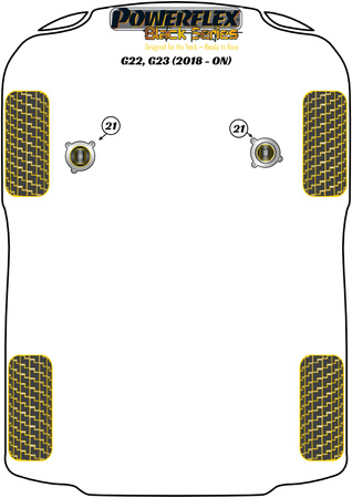 Motoraufhängungs-Einsatzsatz Powerflex Polyurethanbuchse Black Series BMW 4 Series G22, G23, G82, G83 (2020 on) G22, G23 (2020 on) PFF5-4020BLK