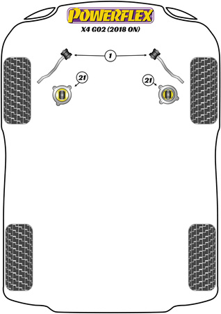 PowerAlign Laufrad-Montageanleitung Stift Powerflex Polyurethanbuchse Road Series BMW X Series X4 Series X4 G02 (2018 on) PF99-514-125