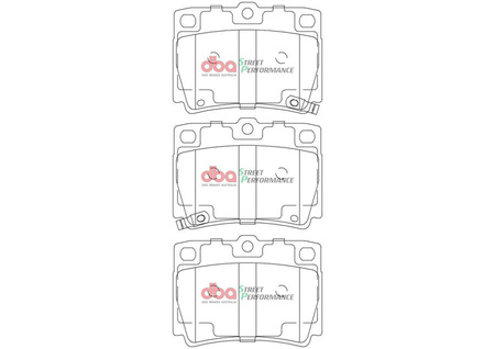 Bremsbeläge hinten DBA Brake Pads Street Performance - DB1390SP MITSUBISHI Challenger Shogun Sport