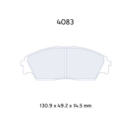 Carbone Lorraine RC8 brake pads - Honda CRX (ED, EE) 1,6 16V (87-92)
