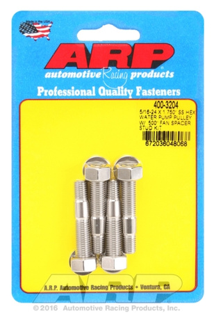 ARP 5/16-24x1.750 SS hex WP pulley w/ .500" fan spcr stud
