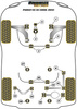 Tylna tuleja drążka stabilizatora 20.5mm Powerflex Black Series Volkswagen Passat Models & Passat CC 35 (2008-2012) PFR85-515-20.5BLK