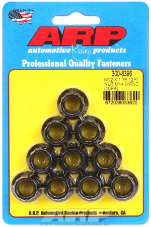 ARP M12 X 1.75 M14 socket 12pt nut kit (10pcs)