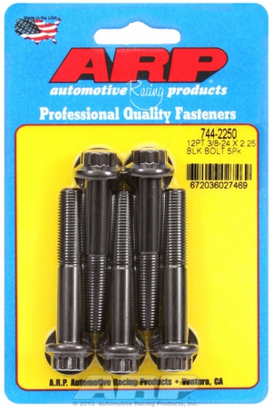 ARP "3/8""-24 x 2.250 12pt 7/16 wrenching black oxide bolts"5pcs