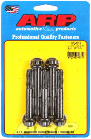 ARP M10 x 1.50 x 65 12pt black oxide bolts(5pcs)