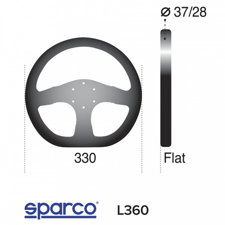 Sparco L360 zomšinis vairas