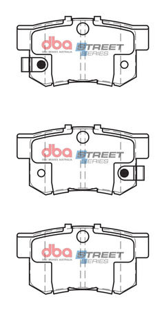 Brake Pads Street Series Ceramic rear - DB1230SS HONDA Accord CM1 CM2 CN2 CR-V Mk2 Civic 6th Gen MB3 MB4 Element Legend KA7 KA8 KA9 Odyssey Shuttle Stepwagon Stream