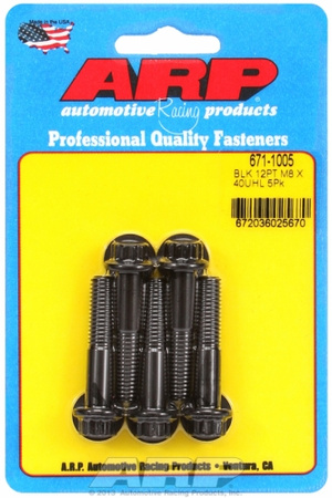 Śruby ARP M8 x 1.25 x 40 12pt black oxide bolts (5pcs)
