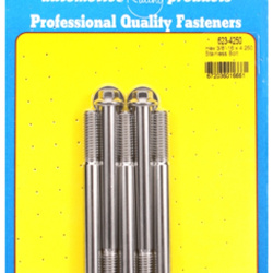 ARP "3/8""-16 x 4.250 hex SS bolts" (5pcs)