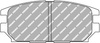 Ferodo Racing DS3000 Hinterradbremsbelag FCP1280R MITSUBISHI Lancer Montero Pajero Shogun Shogun