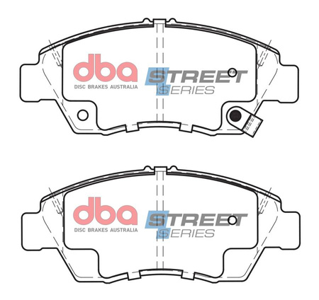 Bremsbeläge vorne DBA Brake Pads Street Series Ceramic - DB1662SS HONDA Civic 5th Gen EG5 EG6 EG8 EG9 EH9 6th EJ9 EK1 EK3 EK4 MB2 MB3 MB4 7th EP2 ES4 ES5 ES9 EU5 EU6 EU7 EU8 8th FD CRX Del Sol EG2 EH6 Coupe EJ6 EJ8 EM1 EM2 Domani MB5 Integra Not UK DB6