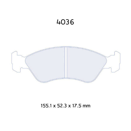 Carbone Lorraine RC5 brake pads - Opel Kadett 2,0 GSi 16V (88-91)