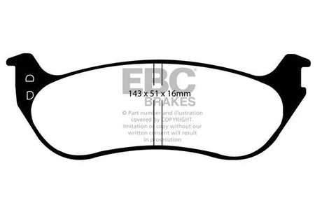 DP41805R - Zestaw klocków hamulcowych seria YELLOWSTUFF EBC Brakes