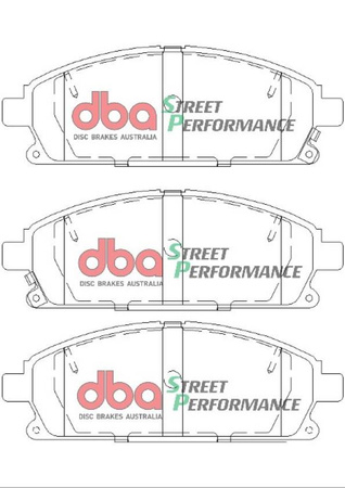Brake Pads Street Performance Hawk HB326x.646 front - DB1333SP NISSAN Elgrand E50 E51 X-Trail