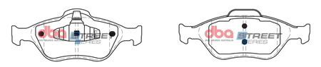DBA Brake Pads Utcai sorozat első fékbetétek Kerámia - DB1724SS FORD Courier Fiesta Mk5 Mk6 Fusion Ka Puma SportKa StreetKa MAZDA 2
