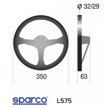 Sparco L575 velúr Kormánykerék