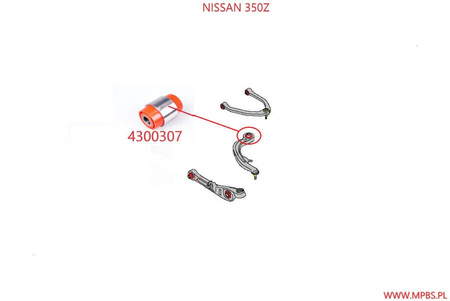 Front lower rear wishbone bushing - MPBS: 4300307 Infiniti G35, Nissan 350Z, Skyline V35,