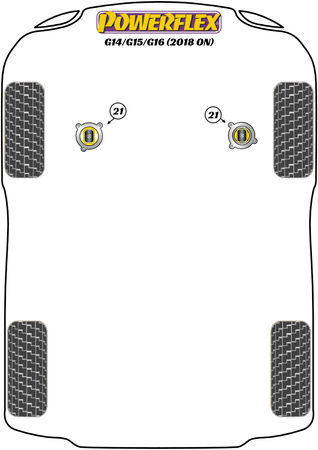 Adapter podnośnika Powerflex Road Series BMW 8 Series & G14/G15/G16 (2018 on) PF5-4660
