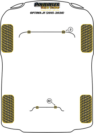 Stabilisatorbuchse vorne 22,5 mm  Powerflex Polyurethanbuchse Black Series Kia Optima JF (2015 - 2020) PFF26-103-22.5BLK