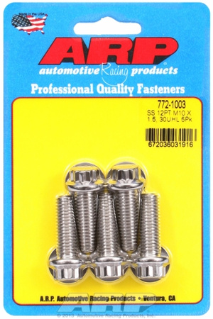 ARP M10 x 1.50 x 30 12pt SS bolts (5pcs)
