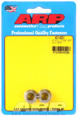 ARP M10 X 1.0 SS 12pt nut kit