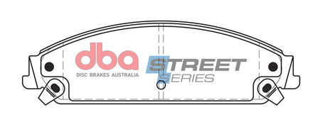 Klocki hamulcowe przednie DBA Brake Pads Street Series Ceramic - DB2008SS CHRYSLER USA 300C DODGE Challenger Charger