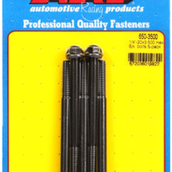 ARP "1/4""-20 X 3.500 hex black oxide bolts" (5pcs)