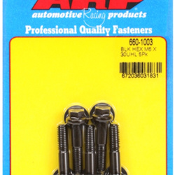 ARP M6 x 1.00 x 30 hex black oxide bolts (5pcs)