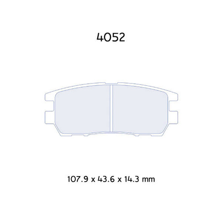 Klocki hamulcowe Carbone Lorraine RC6 - Mitsubishi Lancer Evo IV 2,0 Turbo (96-97)