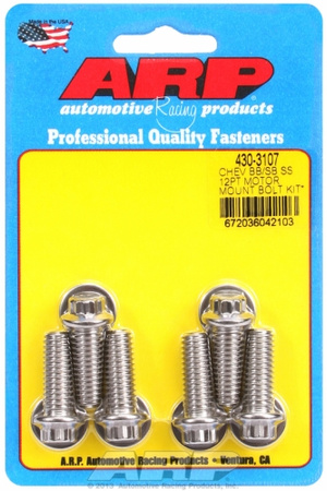 ARP Chevy 12pt motor mount bolt kit with energy suspension mount