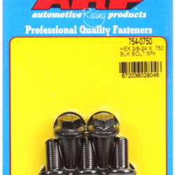 Śruby ARP "3/8""-24 x  .750 hex 7/16 wrenching black oxide bolts" 5pcs