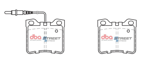 Klocki hamulcowe tylne DBA Brake Pads Street Series Semi-metallic - DB1988SS MERCEDES-BENZ V-Class V200 V220 TD V230 V280 Vito
