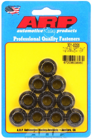 Śruby ARP 7/16-20 12pt nut kit .475"height (10pcs)