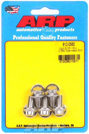 ARP "5/16""-18 x 0.560 12pt SS bolts" (5pcs)