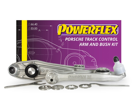 Track Control Arm & Bush Kit (Adjustable) Powerflex Polyurethane Bush road+black Porsche 981 Boxster/Cayman (2012 - 2016) PF57K-1002G
