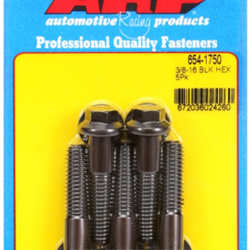 Śruby ARP "3/8""-16 x 1.750 hex 7/16 wrenching black oxide bolts"(5pcs